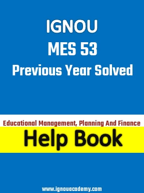 IGNOU MES 53 Previous Year Solved Question Paper